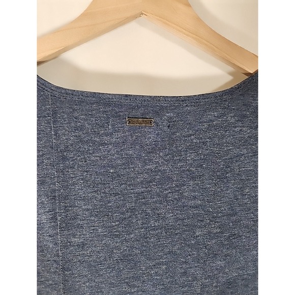 PRANA‎ Soskia Heathered Blue 3/4 Sleeve Wool Knit Midi Dress Pockets Womens M - Picture 8 of 16